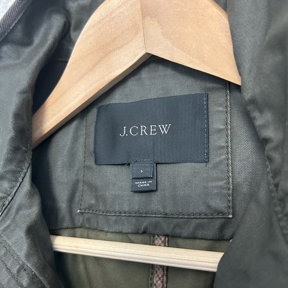 J. Crew S EUC Olive Green waxed barn coat field coat jacket- classic/equestrian - Picture 11 of 13